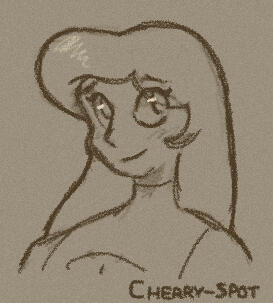 Character belongs to ForkDork Digital art of a sketched portrait of a humanoid with long hair.
