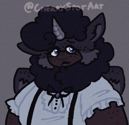 Digital art of a coloured portrait showing a unicorn manticore woman.